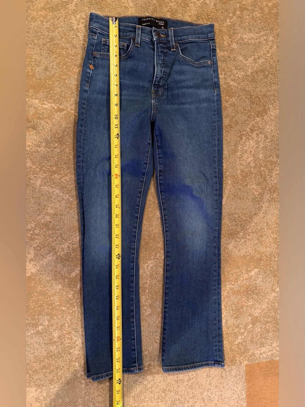 Veronica Beard Carly Kick Flare Jeans Women’s 28 High Rise Blue Stretch Denim